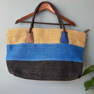 Do Everything in Love NEW Blue Black Tan Shoulder Bag Tote